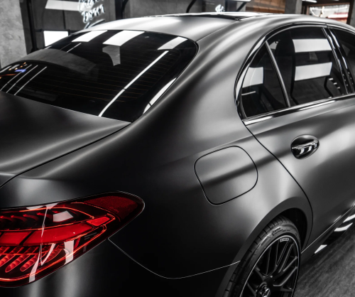 Dán đổi màu xe Mercedes C300 Full Satin Black