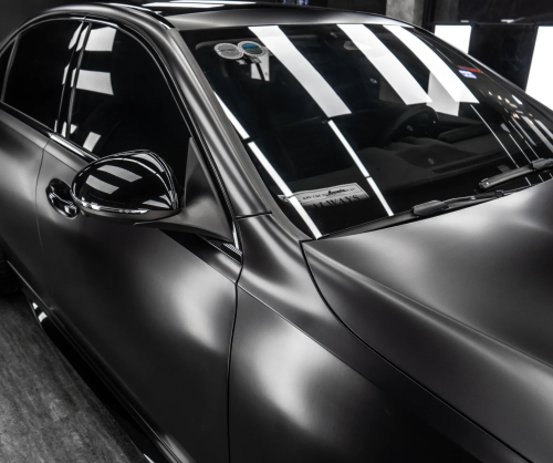 Dán đổi màu xe Mercedes C300 Full Satin Black