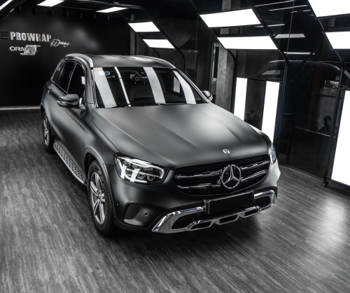 Dán đổi màu xe Mercedes GLC250 Matte Black