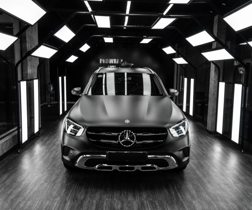Dán đổi màu xe Mercedes GLC250 Matte Black