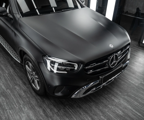 Dán đổi màu xe Mercedes GLC250 Matte Black