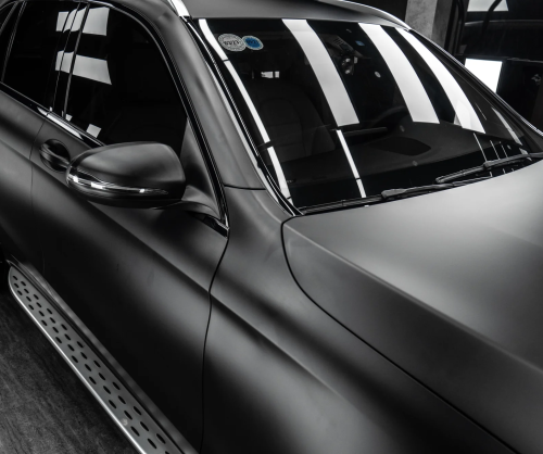 Dán đổi màu xe Mercedes GLC250 Matte Black