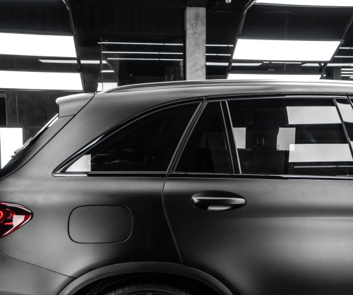 Dán đổi màu xe Mercedes GLC250 Matte Black
