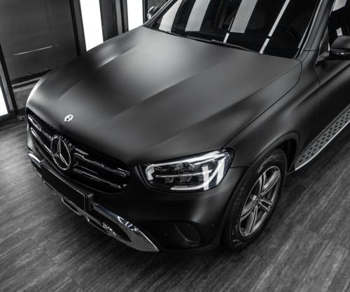 Dán đổi màu xe Mercedes GLC250 Matte Black