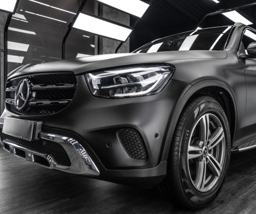 Dán đổi màu xe Mercedes GLC250 Matte Black