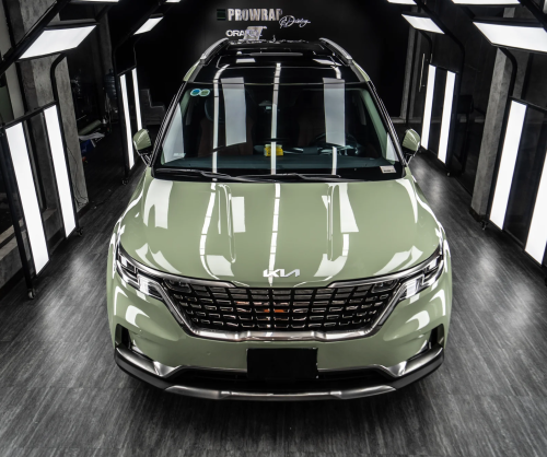 Dán đổi màu xe Kia Carnival Gloss Khaki Green