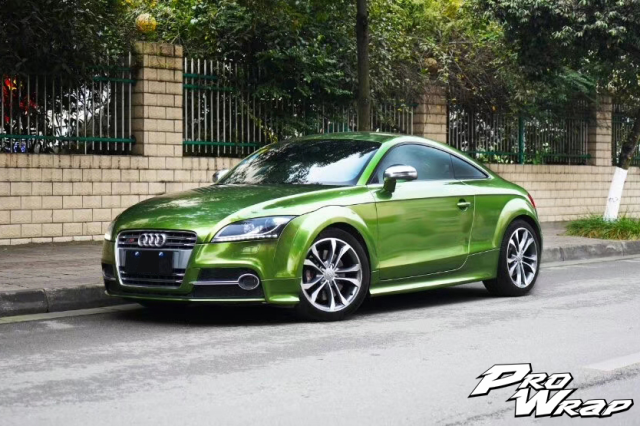 wrap xe, dán đổi màu xe audi tt wrap gloss mamba green  